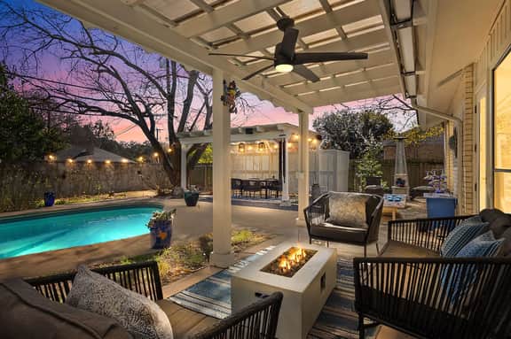 Game Lounge + Fire Table Retreat w/ Private Pool