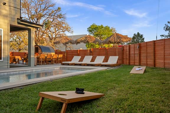 East Austin Desert Retreat | Heated Pool • Sauna • Theater